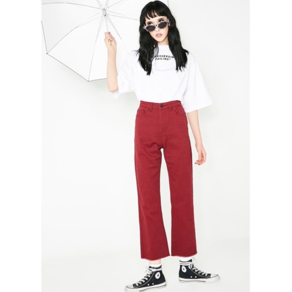 LAZY OAF X DARIA I HATE EVERYONE HIGH WAISTED JEANS SIZE 26
